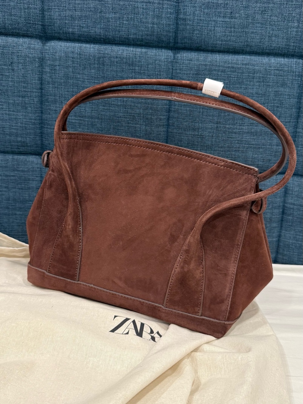 ZARA SPLIT LEATHER CITY BAG - Picture 8 of 9